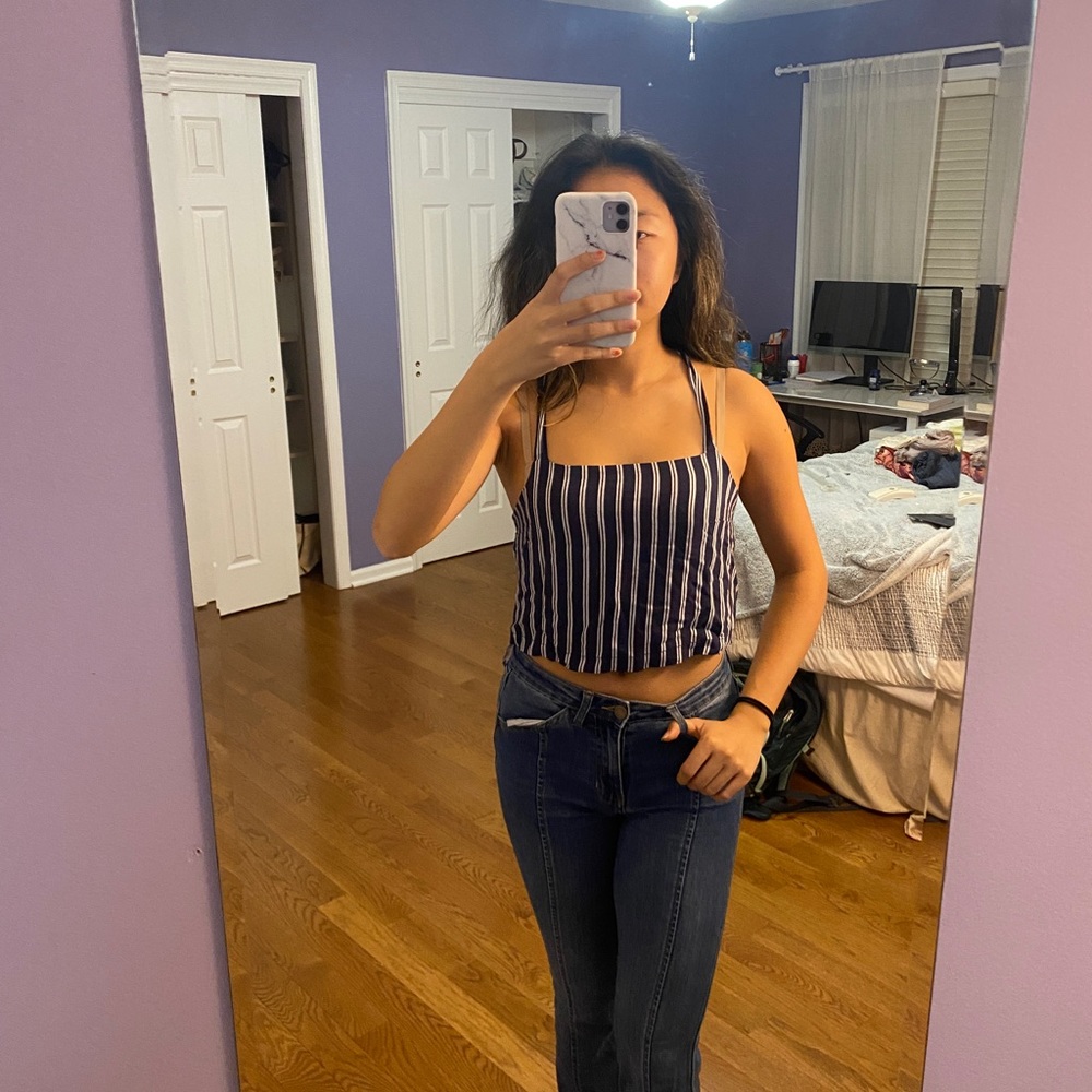 NWOT pacsun stripped cropped tank top